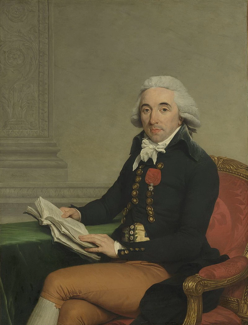 Kniestuk, seduto in poltrona con un libro aperto davanti - Rijksmuseum
